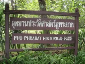 Parco Storico di Phu Phra Bat 3 Cartello al Parco di Phu Phra Bat.