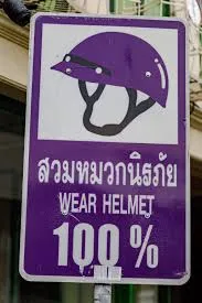 Guida alle leggi della Thailandia 7 Indossa sempre il casco.